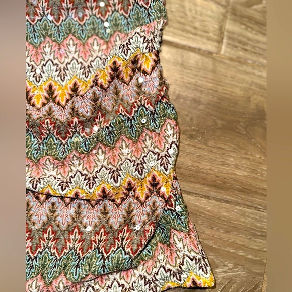 Express Womens Strapless Fitted Sparkly Multicolor Top~Side Zipper~Lined~small - Picture 14 of 16